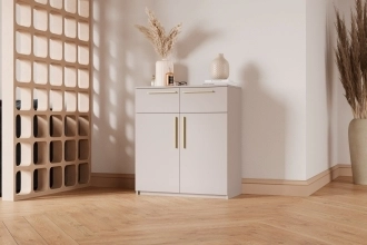 Комод Синтра в белом цвете с гладкими фасадами