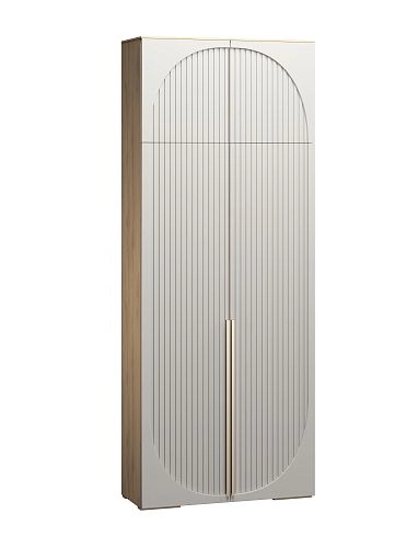 Шкаф распашной Брей-1 с антресолью Кашемир/Дуб Золотистый - фото 2