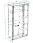 Шкаф распашной София РАХ-6 МДФ Графит