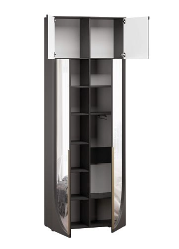 Шкаф распашной Брей-1.2 с антресолью Черный - фото 3