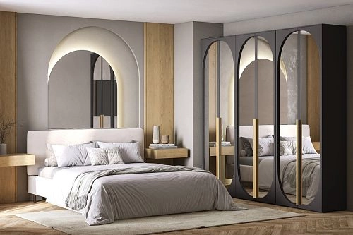 Шкаф распашной Брей-3.2 Чёрный - фото 1