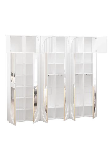 Шкаф распашной Брей-3.2 с антресолью Белый - фото 3