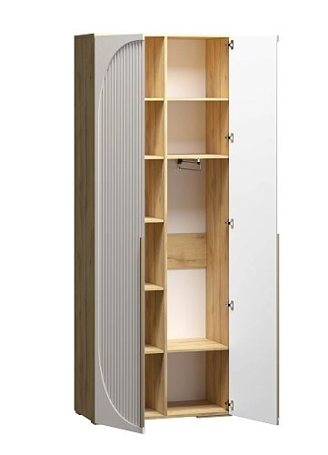 Шкаф распашной Брей-1 Кашемир/Дуб Золотистый - фото 3