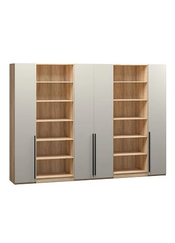 Шкаф распашной Хейсон-3 Кашемир Блэквуд Ячменный - фото 3