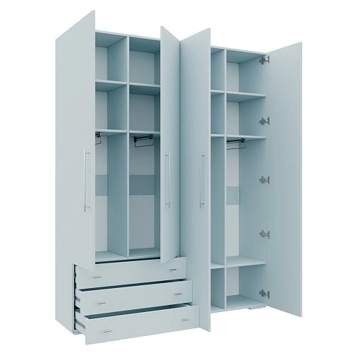 Шкаф распашной Калифорния-Стиль-8 Сумеречный Голубой - фото 2