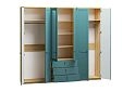 Шкаф распашной София РАХ-14 МДФ Аквамарин