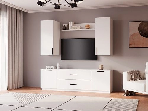 Стенка Лорена Пакс ТВ-стенка 3 Белый - фото 1