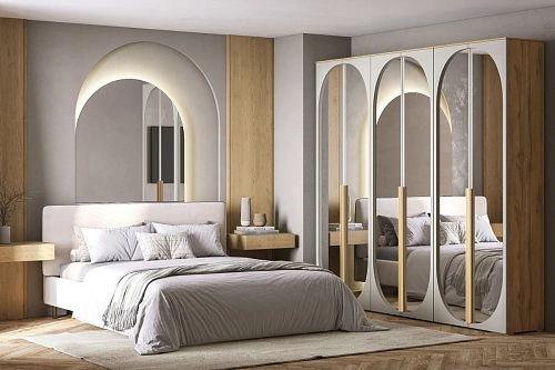 Шкаф распашной Брей-3.2 Кашемир/Дуб Золотистый - фото 1