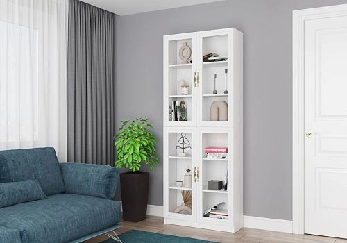 Книжный шкаф Карлос-034 Белый - фото 4