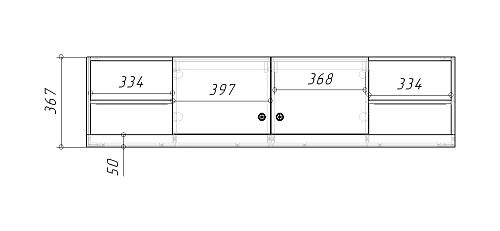 Антресоль Банни-5 Пастельно-Синий - фото 3