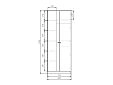 Шкаф распашной Монреаль-2