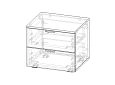 Тумба прикроватная Салерно NEW 2 Кашемир