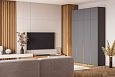 Шкаф распашной Эдинбург-4 с антресолью Графит
