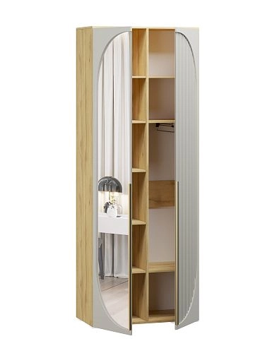 Шкаф распашной Брей-1.1 Кашемир/Дуб Золотистый - фото 3