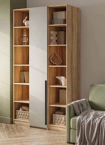 Шкаф распашной Хейсон-29 Кашемир Блэквуд Ячменный - фото 2