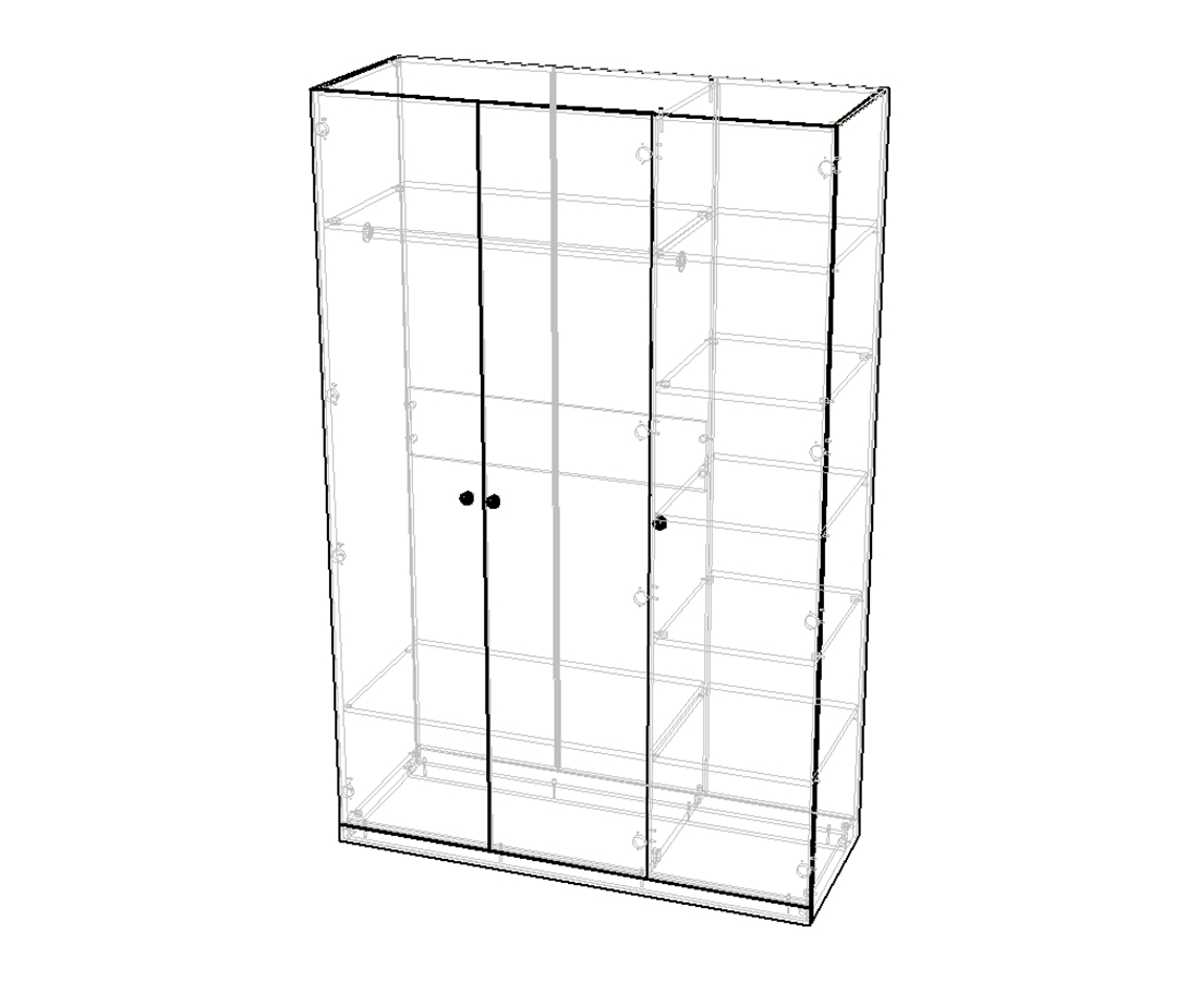 <p>Шкаф распашной</p> Банни-3 Белый