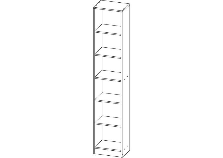 <p>Стеллаж</p> Карлос-001 Белый