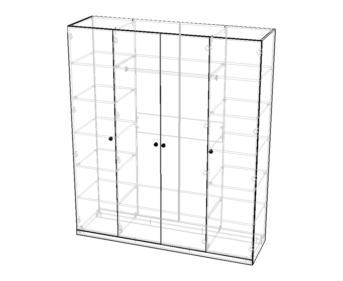 <p>Шкаф</p> распашной Стрекоза-4 Космея