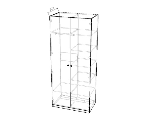 Шкаф распашной Стрекоза-2 Космея