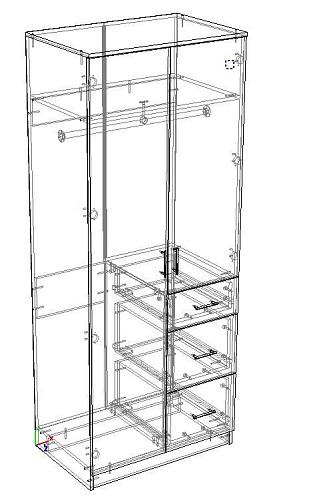 Шкаф распашной Престиж 2.3