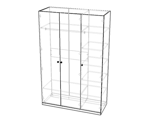 Шкаф распашной Скарабей-3 Пантано