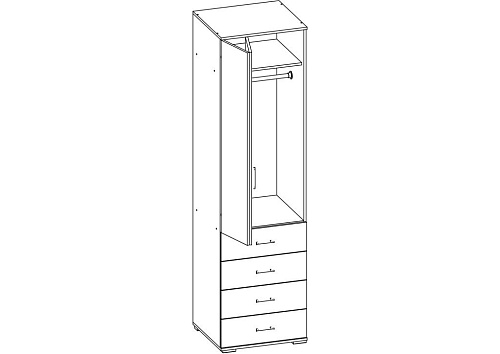 Шкаф распашной Гармошка Эконом-4