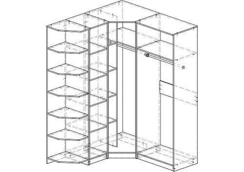 Шкаф угловой Меркурий-2