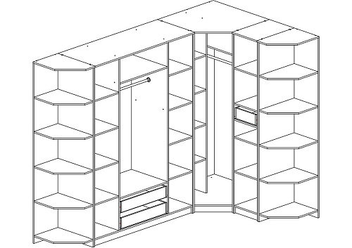 Шкаф угловой НКМ-2