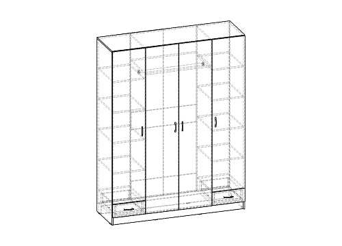 Шкаф распашной Рио-4.2