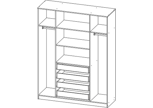 Шкаф распашной Стелла-1