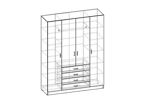 Шкаф распашной Рио-4.9