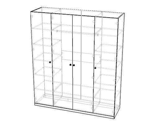 Шкаф распашной Стрекоза-4 Космея