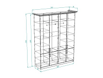 Шкаф распашной Орфей-3 МДФ<p>Топ-Лайн</p>