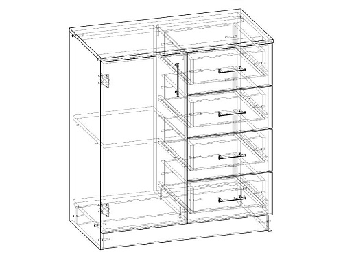 Комод Престиж-4 МДФ